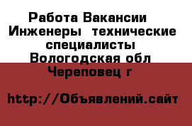 Работа Вакансии - Инженеры, технические специалисты. Вологодская обл.,Череповец г.